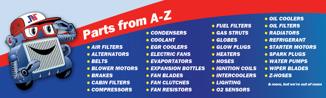 We have parts from A to Z